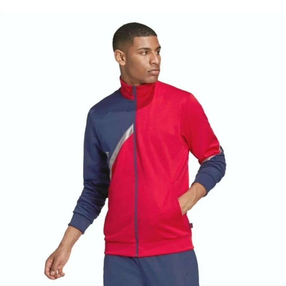 NEW MEN'S ADIDAS TANGO CLUB TRACK JACKET  SIZE LARGE  #FS5047